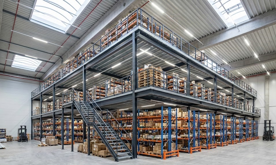 Giải pháp tối ưu diện tích kho hàng bằng sàn lửng Mezzanine