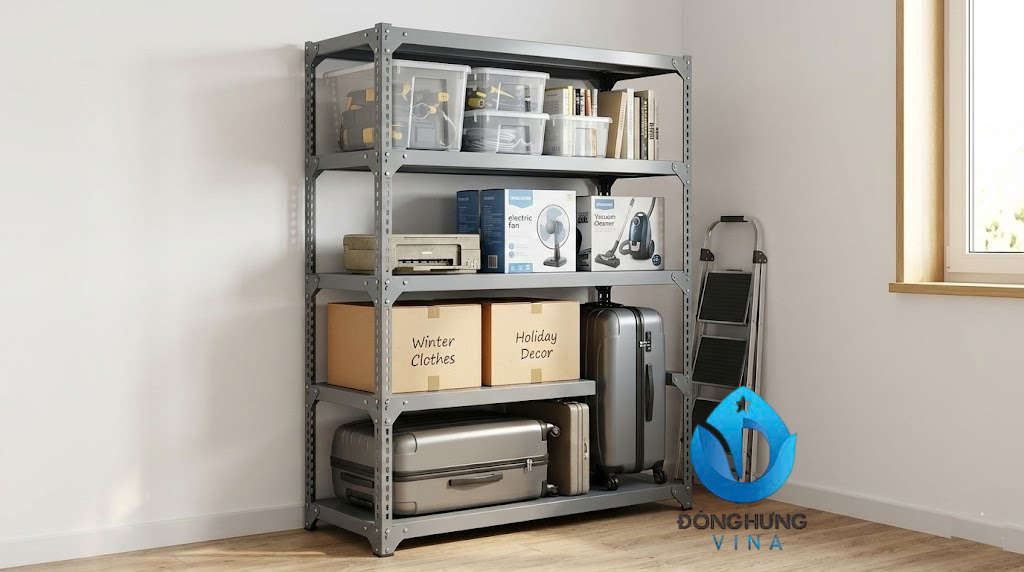 Hình ảnh kệ sắt V lỗ dài 1.5m với nhiều kích thước khác nhau