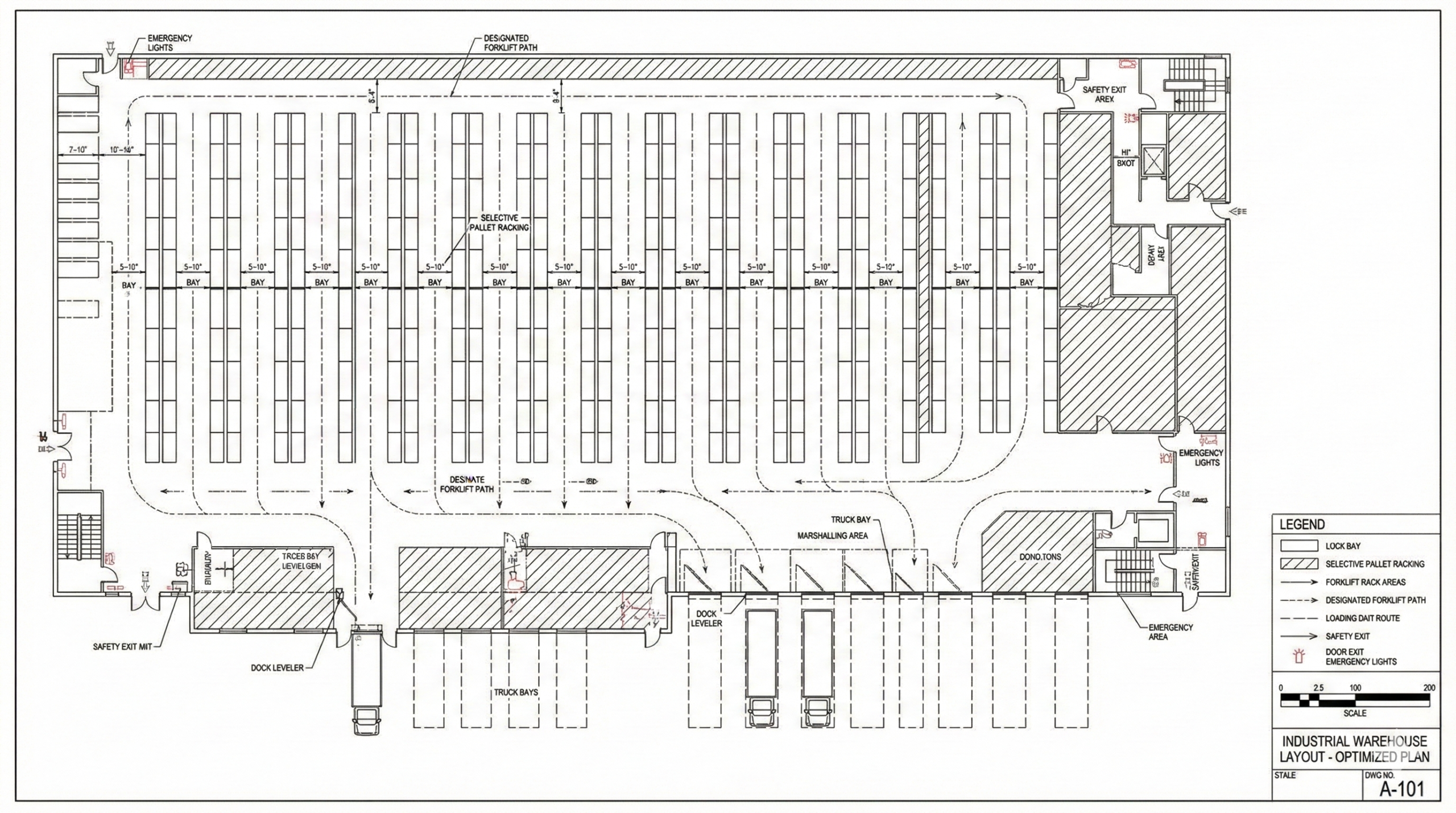 Bản vẽ thiết kế mặt bằng giá kệ kho hàng 2D