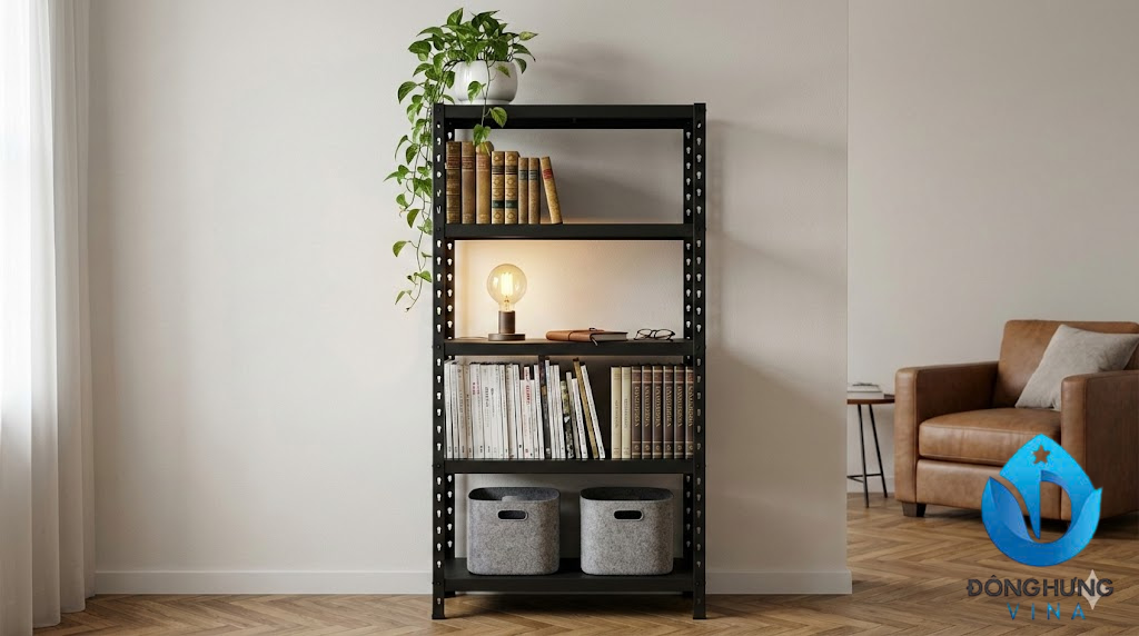 Hình ảnh thực tế kệ V gài lắp ráp thông minh 5 tầng